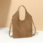 Sac fourre-tout décontracté à une épaule en daim givré de grande capacité